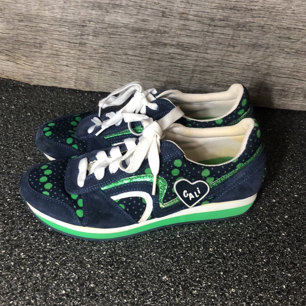 Sketchers green poke a dotted Cali shoes womens size 8.5 - Picture 3 of 5